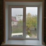 Окно ПВХ Brusbox-70 2-хстворчатое на кухне в кирпичном доме в Бобруйске, Кировске, Осиповичах, Глуске